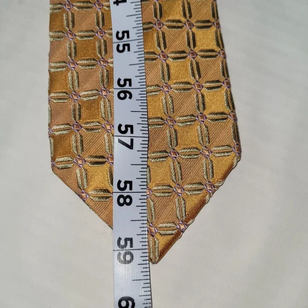 Ermenegildo Zegna Mens Tie Silk Handmade Geometric Textured Luxury Made in Italy